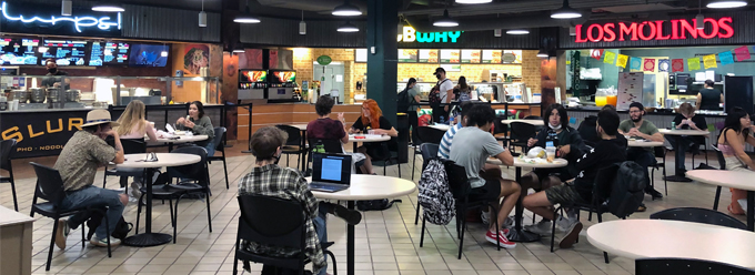 people eating in the Tivoli Food Court