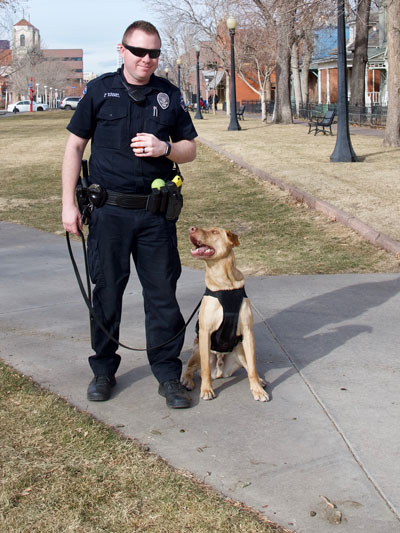 Officer Corey Averill with K9